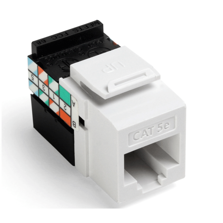 Leviton 5G108RW5 QuickPort Cat5e RJ45 UTP Connector White Sedectro